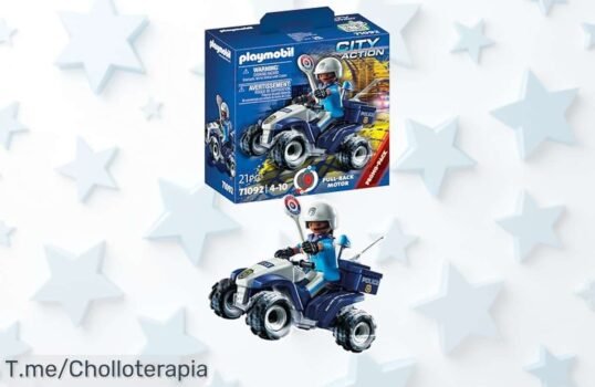 Descubre el PLAYMOBIL Policía Speed Quad: 21 piezas de diversión a un precio loco, ¡haz que la imaginación de tus peques vuele! Oferta limitada, compra ya este super chollo