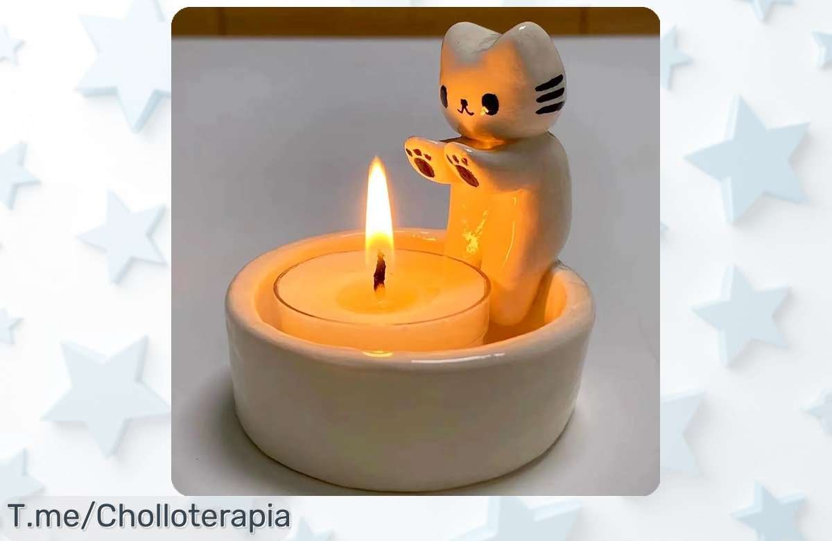 Descubre el Portavelas de Gato Más Bonito del Mundo: ¡Un Adorno Único Que Aporta Alegría y Estilo a Tu Hogar! Aprovecha Esta Oferta Limitada Ahora Mismo.