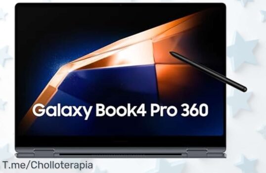 Descubre el Samsung Galaxy Book4 Pro 360 con pantalla táctil brillante y potente procesador Intel a un precio loco, ¡no te quedes sin tu ofertón exclusivo, actúa ya!