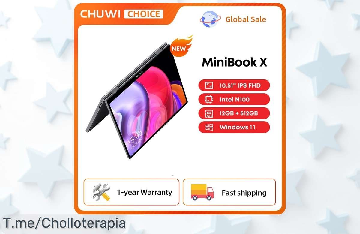 Descubre el Super Chollo del CHUWI MiniBook X con rendimiento brutal y portátil 2 en 1, ¡ofertón único que no puedes dejar escapar! ¡Consíguelo antes de que se agote!
