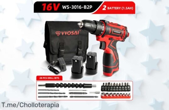 Descubre el Taladro Inalámbrico VVOSAI: Potente y ligero, perfecto para tus proyectos en casa ¡Aprovecha este ofertón único antes de que se agote!