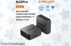 Descubre el Teclast N20 Pro, la mini PC que corre Windows 11 Pro y soporta 4K en tres pantallas a un precio loco ¡No te quedes sin el tuyo, oferta limitadísima!