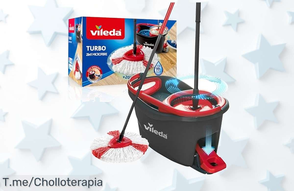 Descubre el Vileda Turbo: Limpieza rápida y fácil sin mancharte las manos, ¡con un super chollo que no se repetirá! Aprovecha esta oferta y haz tus suelos brillar ya.