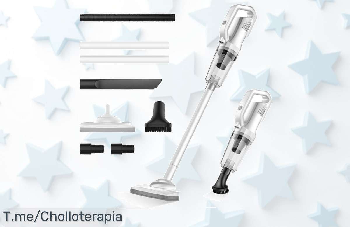 Descubre el aspirador escoba inalámbrico de 12000Pa y luz LED a un precio loco, ¡transforma tu hogar ahora! Oferta limitada que no puedes dejar pasar.