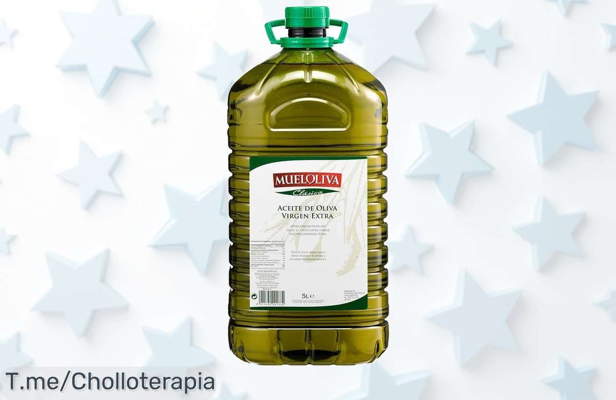 Descubre el auténtico sabor de Mueloliva con este aceite de oliva virgen extra 5 L a un precio loco, mejora tus platos hoy y no dejes pasar esta oferta única. ¡Apresúrate!