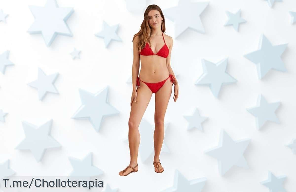 Descubre el bikini triangular que todas desean: ¡suave, ajustable y con un fit perfecto! No dejes pasar este ofertón del verano, date prisa antes de que se agote.