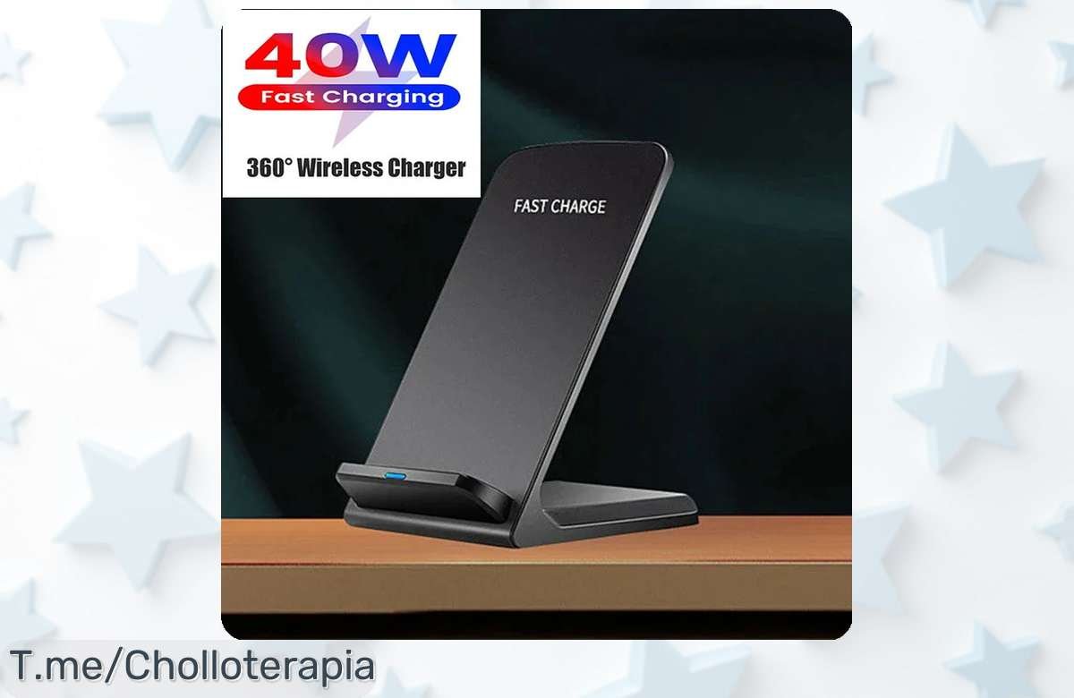 Descubre el cargador inalámbrico 40W para tu Samsung o iPhone, carga rápida y sin enredos a un precio loco. Aprovecha este ofertón antes de que se acabe ¡Actúa ya!