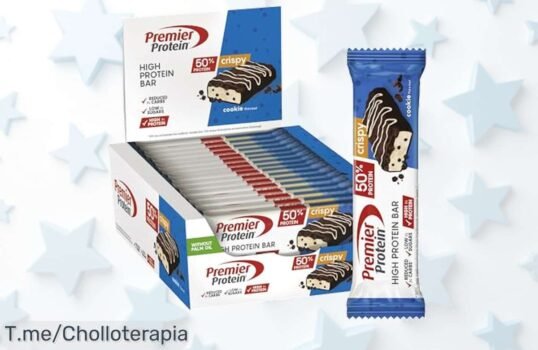 Descubre el chollo del año: Premier Protein Bar Crispy Cookie, ¡50% proteína y solo 0,8 g de azúcar! No te quedes sin probar este ofertón limitado ¡Compra ahora!