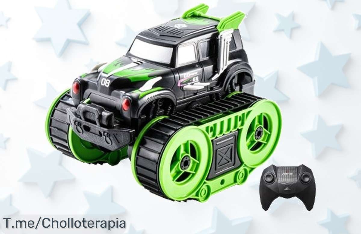 Descubre el coche acrobático de control remoto que desafía la gravedad ¡Con maniobras increíbles en tierra y agua! No te pierdas este ofertón único, actúa ya antes de quedarte sin el tuyo.