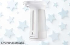 Descubre el dispensador de jabón eléctrico con ventana y 330 ml, ¡ofertón nunca visto! No te quedes sin él, haz tu pedido ahora antes que se agote