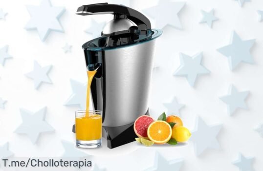 Descubre el exprimidor eléctrico Cecotec EssentialVita Hyden 600 Steel y disfruta de jugos frescos al instante, ¡aprovecha este super chollo antes que se agote!