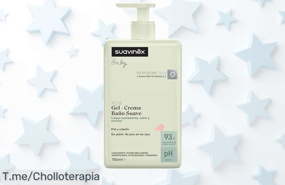 Descubre el gelchampú Suavinex, ¡88% ingredientes naturales para que tu bebé no llore y disfrute del baño! Aprovecha este ofertón único y haz tu pedido ahora.