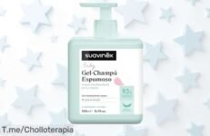 Descubre el gelchampú sin lágrimas para tu bebé, con 93% de ingredientes naturales y aroma Baby Cologne ¡Oferta nunca vista, compra ya antes que se agote!