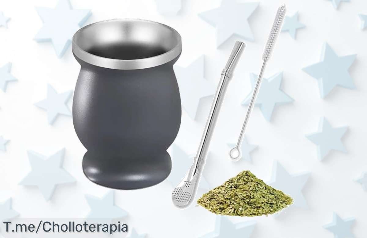 Descubre el juego de té mate que todos desean: acero inoxidable, limpieza fácil y bebidas perfectas todo el año. ¡Aprovecha este super chollo antes de que se agoten!
