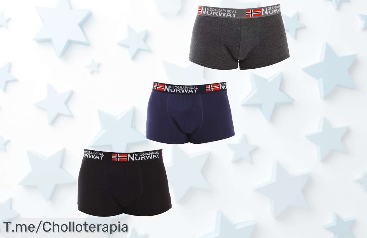 Descubre el ofertón del momento: Pack de 3 Bóxers Geographical Norway GN1000, calidad y estilo únicos a un precio loco. ¡Compra ahora antes que se agoten!
