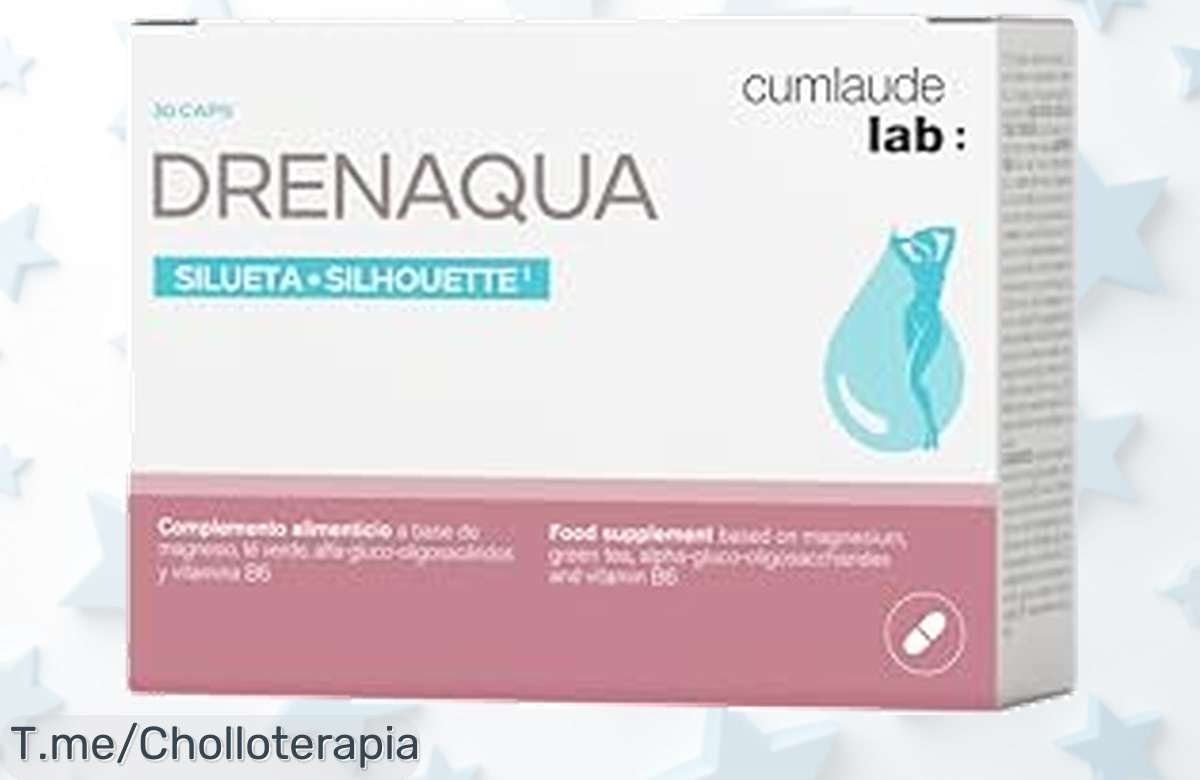 Descubre el poder del Cumlaude Lab Drenaqua: ¡adiós a la retención de líquidos y hola a tu bienestar! Aprovecha este ofertón antes que se agote, actúa ya mismo.