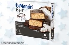 Descubre el sabor irresistible de las barritas Bimanán Befit de chocolatecoco a un precio loco ¡no te quedes sin tu oferta única! Compra ya antes que se agoten