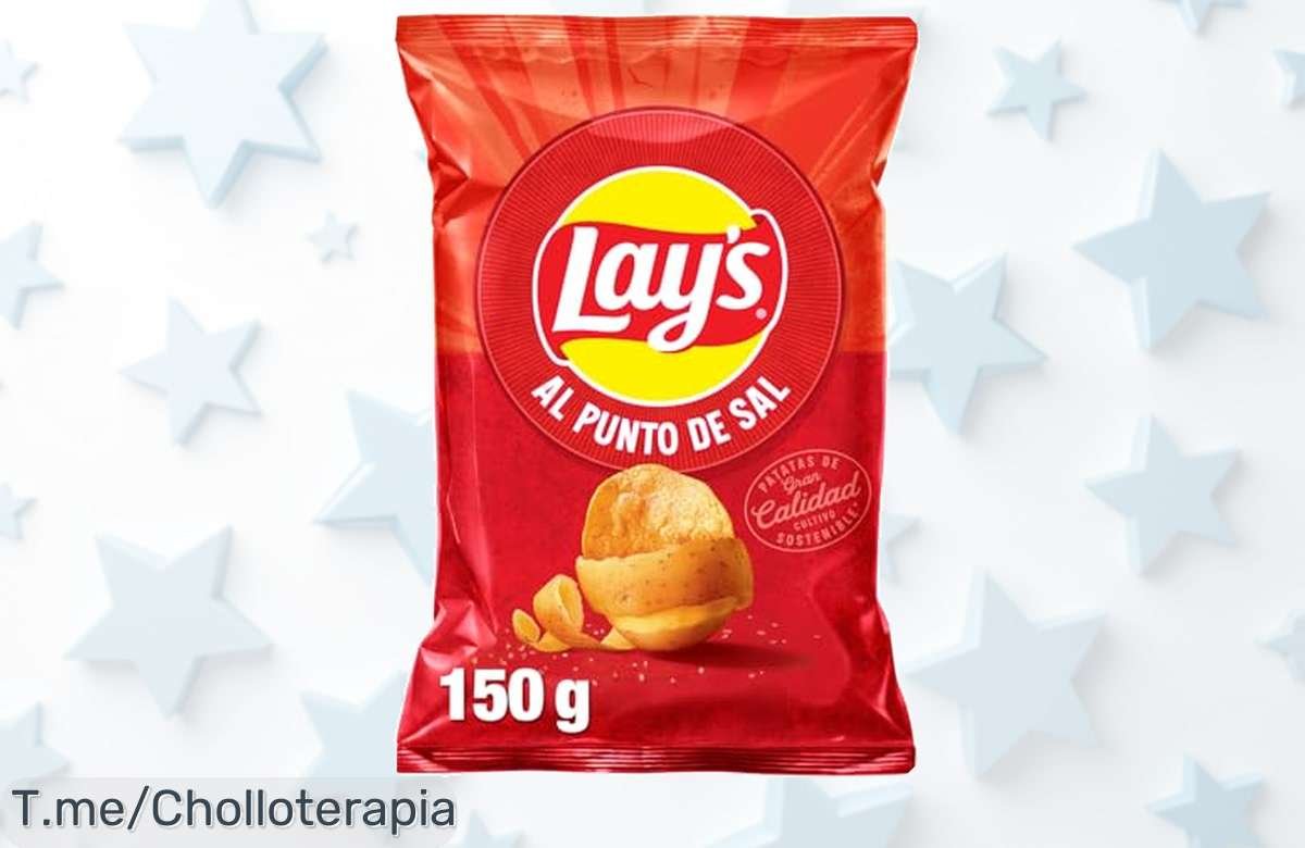 Descubre el sabor único de Lay’s Patatas Fritas Al Punto de Sal con un descuento brutal, ¡haz tu picnic inolvidable! Stock limitado, corre y consigue las tuyas ya.