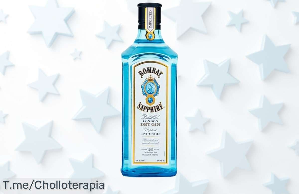 Descubre el sabor vibrante de Bombay Sapphire con 10 botánicos únicos que transformarán tus cócteles; ¡ofertón limitado, no te quedes sin tu botella!