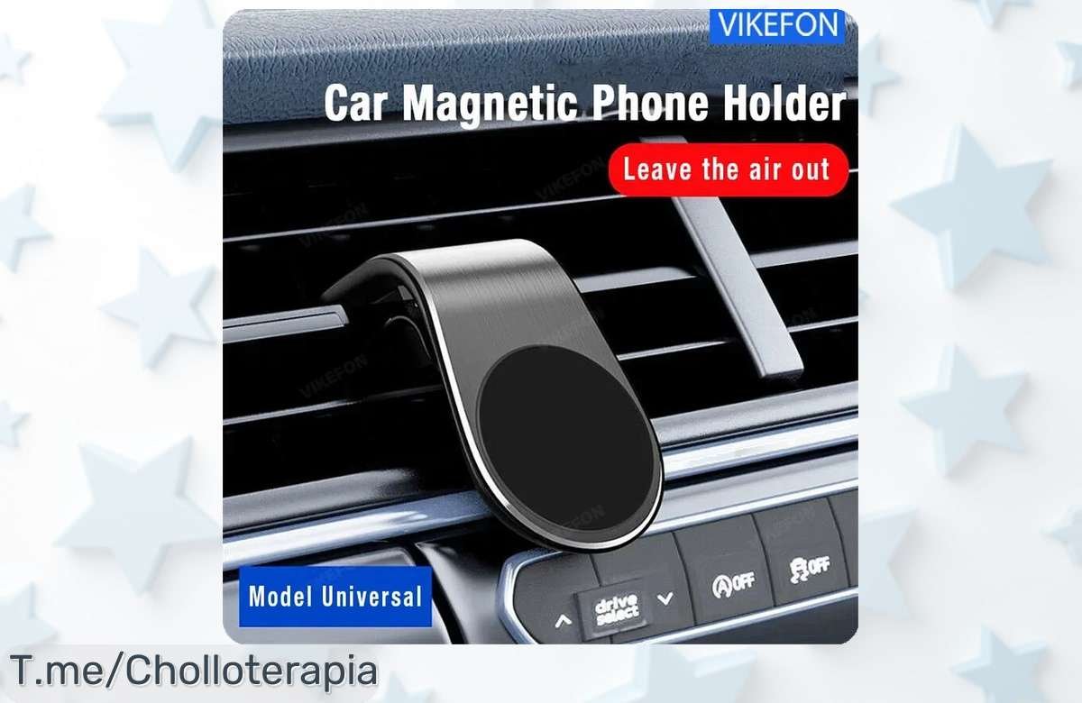 Descubre el soporte magnético de teléfono para coche, ¡un super chollo que no puedes dejar pasar! Tu GPS siempre a la vista y a un precio loco. Stock limitado, actúa ya.