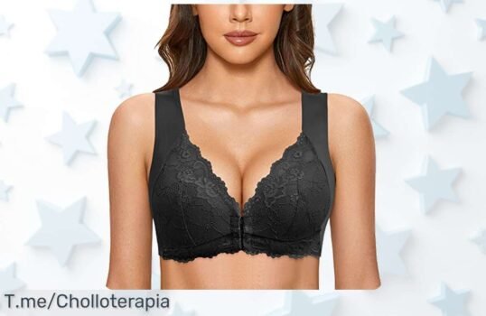 Descubre el sujetador sin aros más sexy con encaje y botones, ¡a un precio loco! Hazte irresistible ahora mismo Oferta limitada, no dejes pasar este super chollo