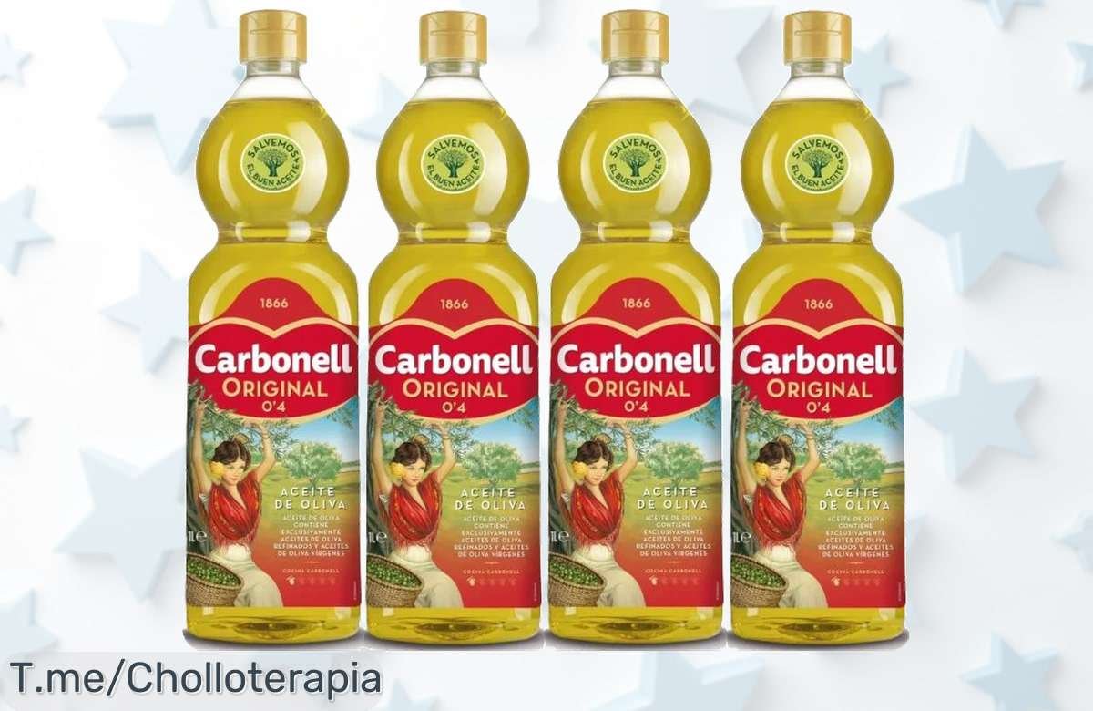 Descubre el super chollo de Carbonell con 4 botellas de aceite de oliva original a un precio loco, ¡no te quedes sin este ofertón! Compra ya antes que se agote.