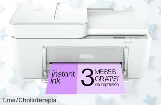 Descubre el super chollo de la HP DeskJet 4220e: imprime desde tu móvil y recibe 3 meses de tinta gratis ¡No dejes pasar esta oferta única, cómprala ya!