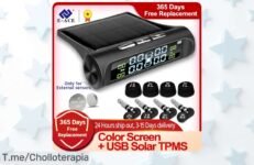 Descubre el super chollo del EACEsensor solar inteligente K01 TPMS: monitorea tus neumáticos sin cables y protege tu seguridad ¡Aprovecha esta oferta limitada ya!