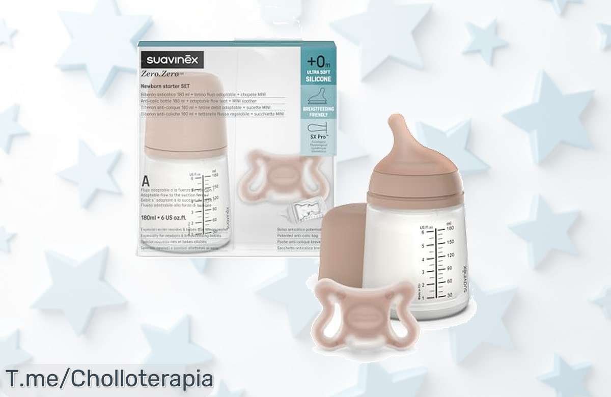 Descubre el super chollo del biberón anticólico Suavinex y chupete Zero Zero, reduce cólicos mientras cuidas la sonrisita de tu bebé. ¡No te pierdas esta oferta limitada!