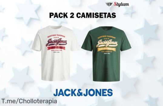 Descubre el super chollo del día: Pack de 2 camisetas Jack & Jones, siente la comodidad y destaca con estilo ¡Hazte con ellas ahora antes de que se agoten!