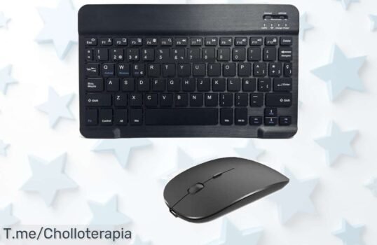 Descubre el super chollo del teclado inalámbrico Bluetooth con ratón mini: ¡ofertón para iPad, Mac y PC! Stock limitado, no te quedes sin el tuyo, compra ya esta oportunidad única