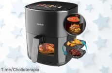 Descubre la Cecotec Freidora de Aire 6,5L a un precio loco y disfruta carnes y pizzas crujientes en minutos ¡Oferta limitada que no puedes dejar escapar! ¡Compra ya!