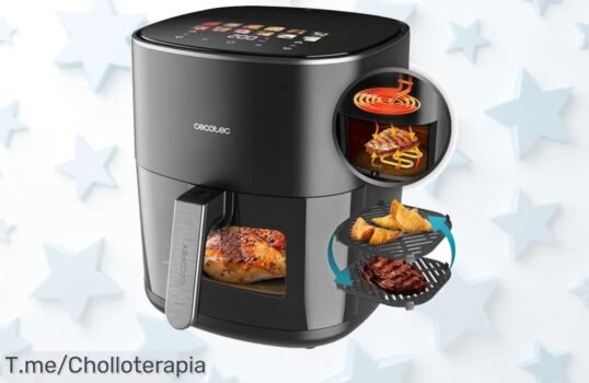 Descubre la Cecotec Freidora de Aire 6,5L a un precio loco y disfruta carnes y pizzas crujientes en minutos ¡Oferta limitada que no puedes dejar escapar! ¡Compra ya!