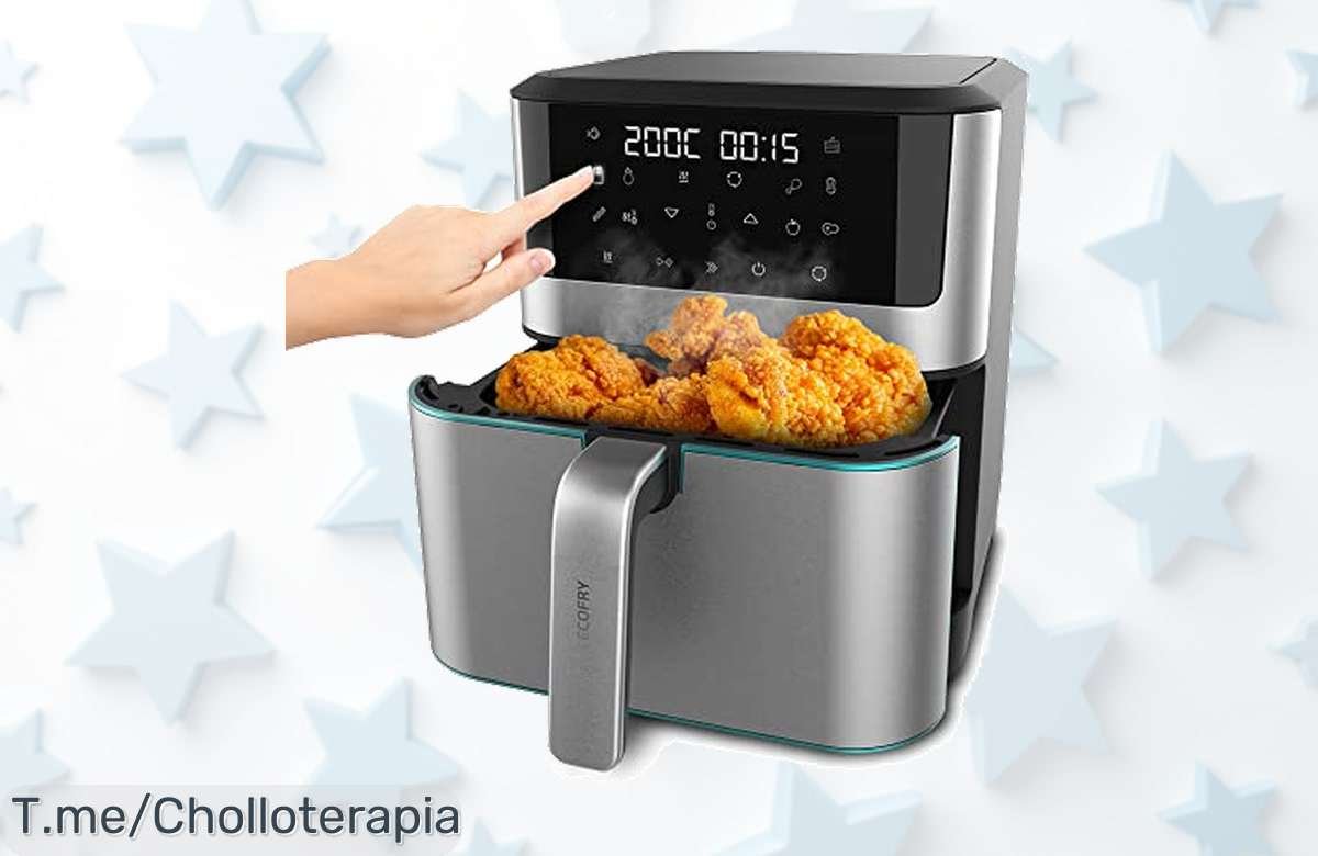 Descubre la Cecotec Freidora de Aire 8L: ¡Cocina saludable y deliciosa con solo una cucharada! Aprovecha este super chollo antes que se agote, compra ahora ya.