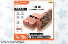 Descubre la Consola R36S: 128GB de diversión en un mini dispositivo, pantalla IPS y sistema Linux Aprovecha este ofertón antes que se agote, ¡hazla tuya ya!