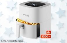 Descubre la Freidora de Aire EVVO: ¡Cocina Saludable en Grande con 6L de Delicias sin Aceite! Aprovecha este ofertón limitado y transforma tus comidas ya mismo