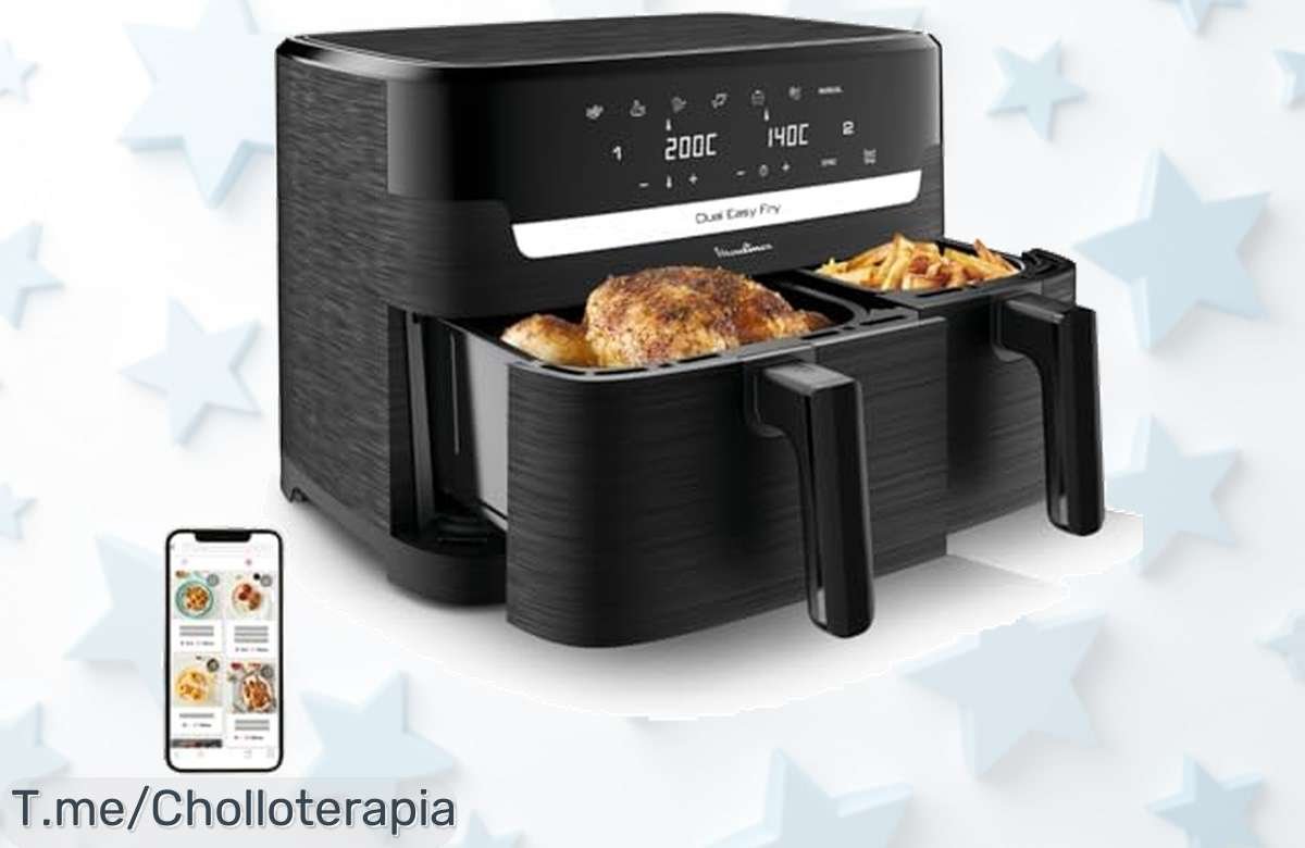 Descubre la Freidora de Aire Moulinex XXL, el super chollo que cocina para 10 personas ¡Disfruta platos deliciosos en minutos! No te pierdas este ofertón. Compra ahora antes que se agote.