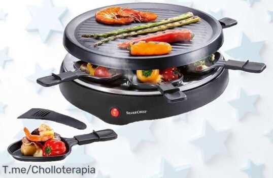 Descubre la Raclette Grill, un super chollo que transformará tus cenas en una fiesta de queso derretido ¡Apresúrate, esta oferta nunca se repetirá!