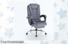 Descubre la Silla de Oficina con Reposapiés que transforma tu comodidad en el trabajo, ¡super chollo por tiempo limitado! No te quedes sin ella, actúa ya y siente la diferencia