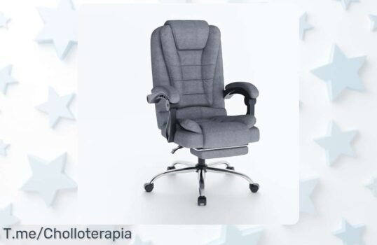 Descubre la Silla de Oficina con Reposapiés que transforma tu comodidad en el trabajo, ¡super chollo por tiempo limitado! No te quedes sin ella, actúa ya y siente la diferencia
