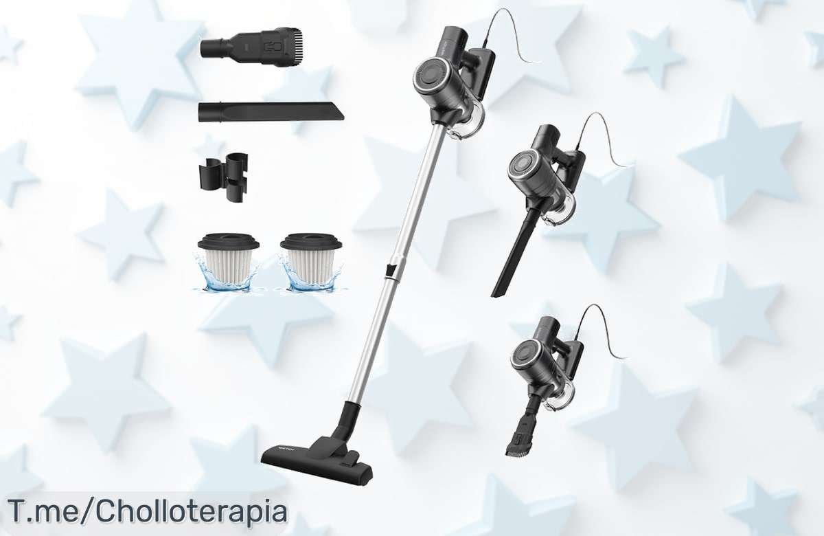 Descubre la aspiradora inalámbrica YISORA con succión potente y cepillo LED, ¡ofertón limitado para una limpieza perfecta! No te quedes sin ella, compra ya este super chollo.