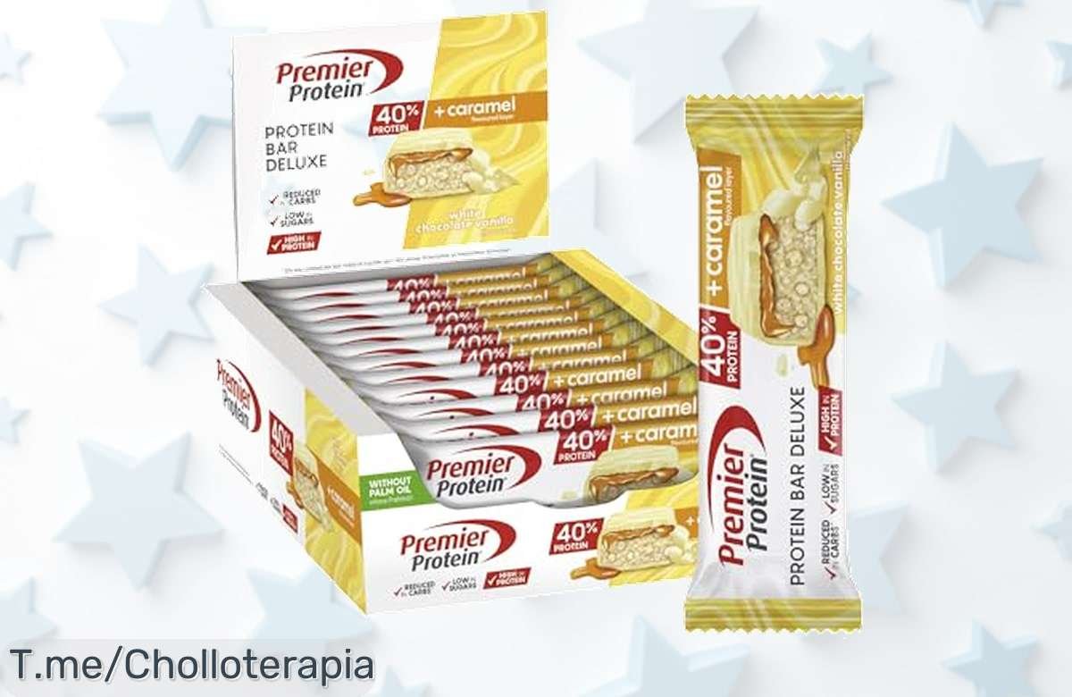 Descubre la barrita deliciosa que todos anhelan: 20 g de proteínas y solo 1,3 g de azúcar. Aprovecha esta oferta única antes de que se agoten ¡es un super chollo!