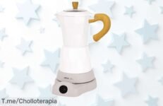 Descubre la cafetera eléctrica Jocca que mantiene tu café caliente y gira 360 grados, ¡super chollo con descuento brutal! Quedan pocas unidades, compra ya y disfruta cada sorbo