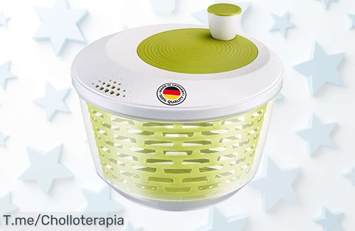 Descubre la centrifugadora Westmark, un diseño único y eficiente que secará tus ensaladas al instante. ¡Aprovecha este ofertón antes de que se acaben!