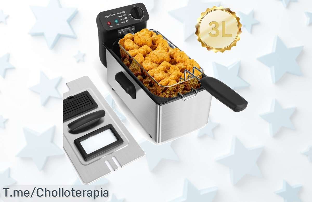 Descubre la freidora Taylor Swoden Ushas X a precio loco, con su recipiente extraíble y tapa de visualización que te simplifica la vida. ¡No te quedes sin este super chollo!