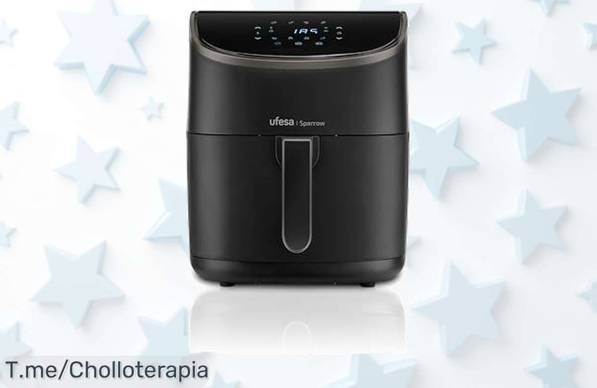 Descubre la freidora de aire Ufesa Sparrow a un precio loco, cocina sin aceites y disfruta de tus platos favoritos fácilmente. ¡No te quedes sin tu ofertón, stock limitado!