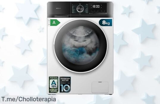 Descubre la lavadora Cecotec Bolero Dresscode 8500, ¡ofertón nunca visto! Limpia tu ropa al 99,9% con su potente SteamMax Aprovecha el precio loco antes de que se acabe