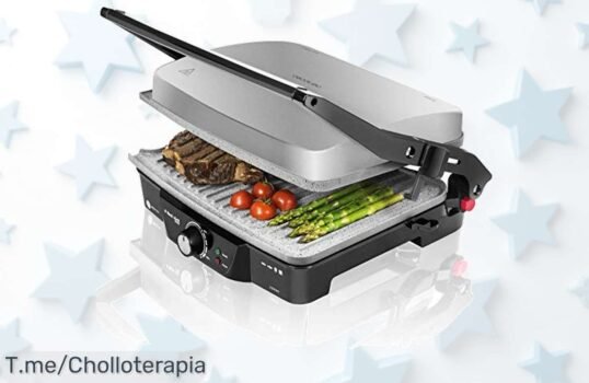 Descubre la parrilla eléctrica Rock'nGrill 2000, fácil de limpiar y perfecta para asar a lo grande Super chollo limitado ¡Cómprala antes que se agote!