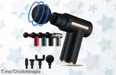 Descubre la pistola de masaje portátil, un super chollo para liberar tu tensión muscular y transformar tu bienestar ¡Oferta increíble! Compra ya antes de que se agote