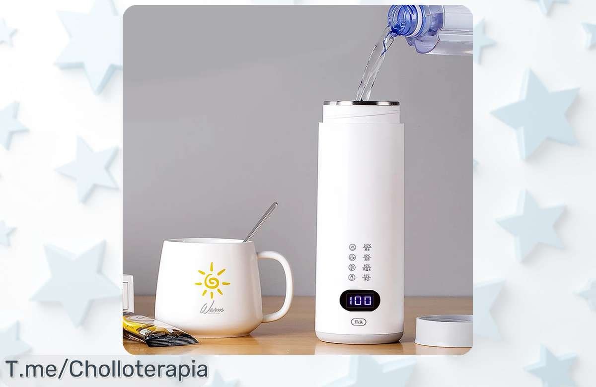 Descubre la taza calefactora eléctrica que calienta al instante y disfruta de tu bebida caliente donde quieras, ¡aprovecha este ofertón antes de que se agote!